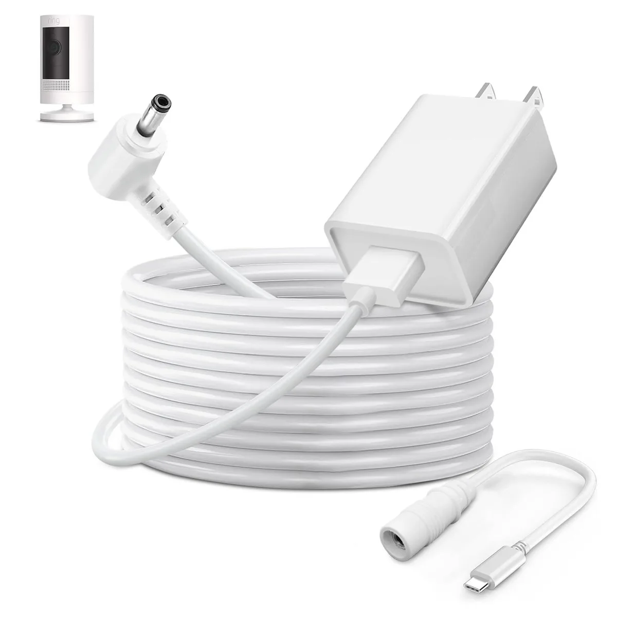  ycwwzzh G.S013A#01 13.1ft USB Power Cable White — product photo