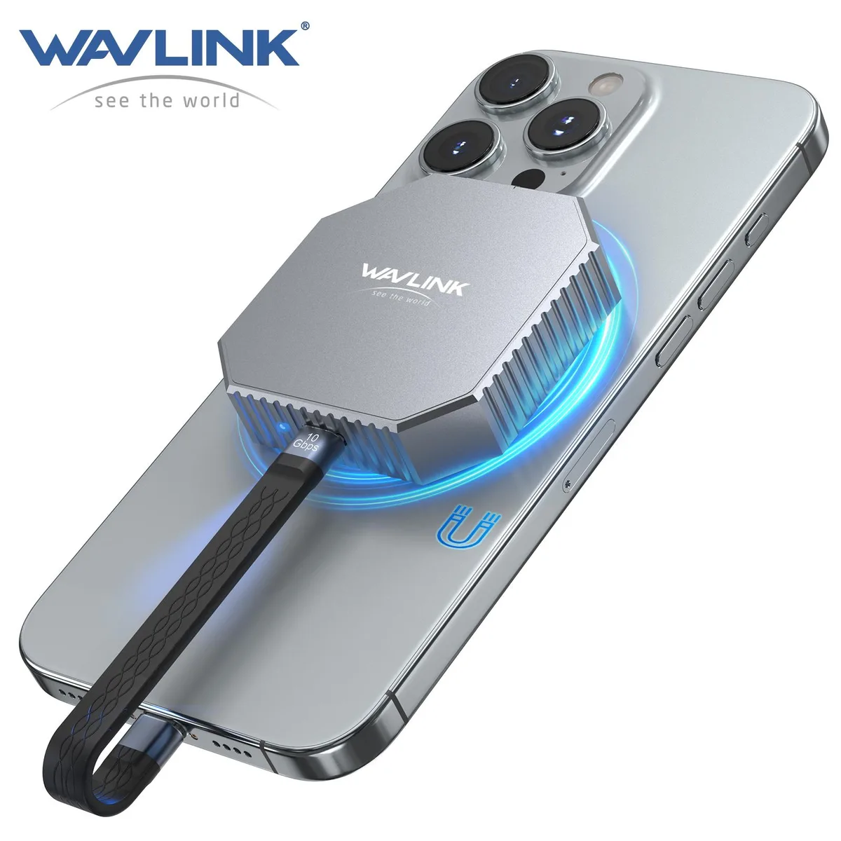 Wavlink Wavlink WL-RapidFire MG1 M.2 2230 NVMe SSD Enclosure 10Gbps USB-C Gray — product photo