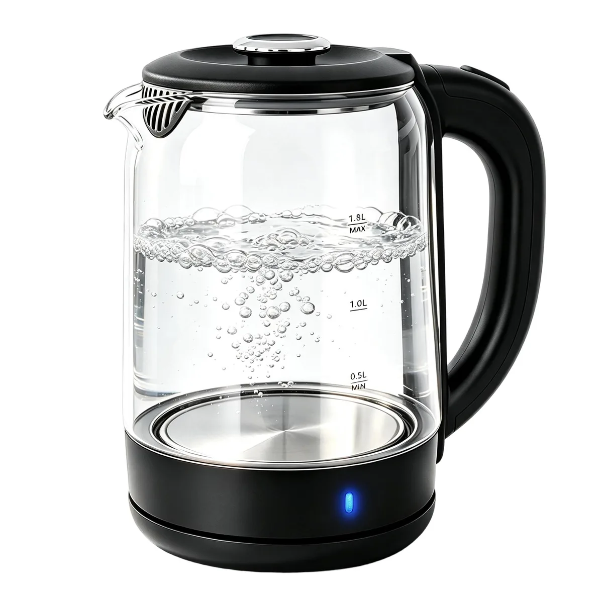 Ray Bear Electric Kettle 1.8L 1000W Glass Clear — product photo
