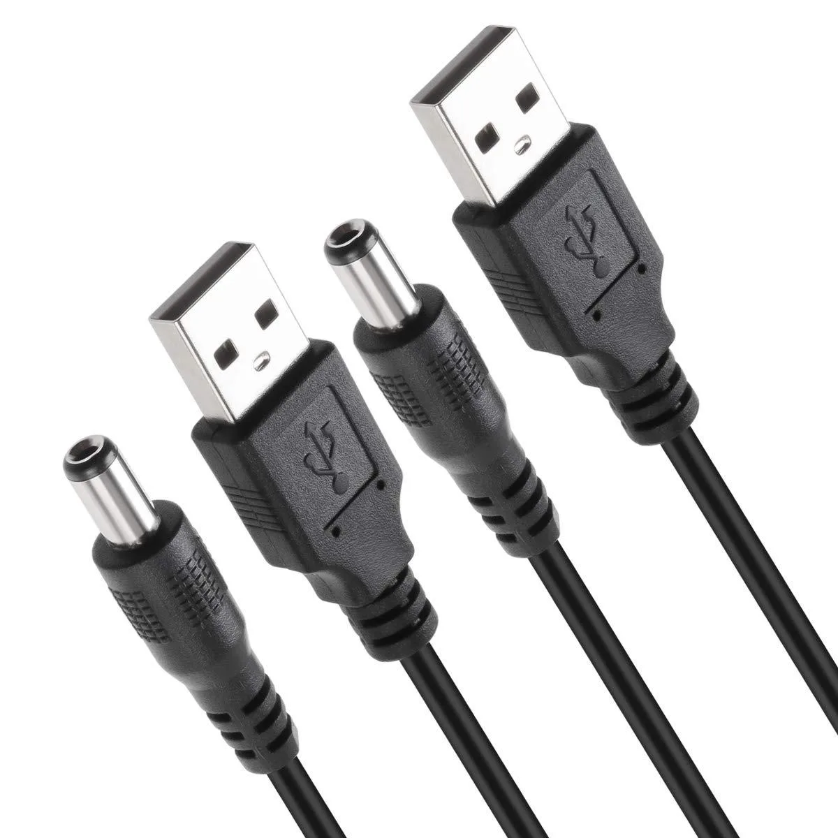 TENINYU TYY-DC55 USB 2.0 A Male to DC 5.5x2.1mm 5V Power Cable 36in 2Pack — product photo