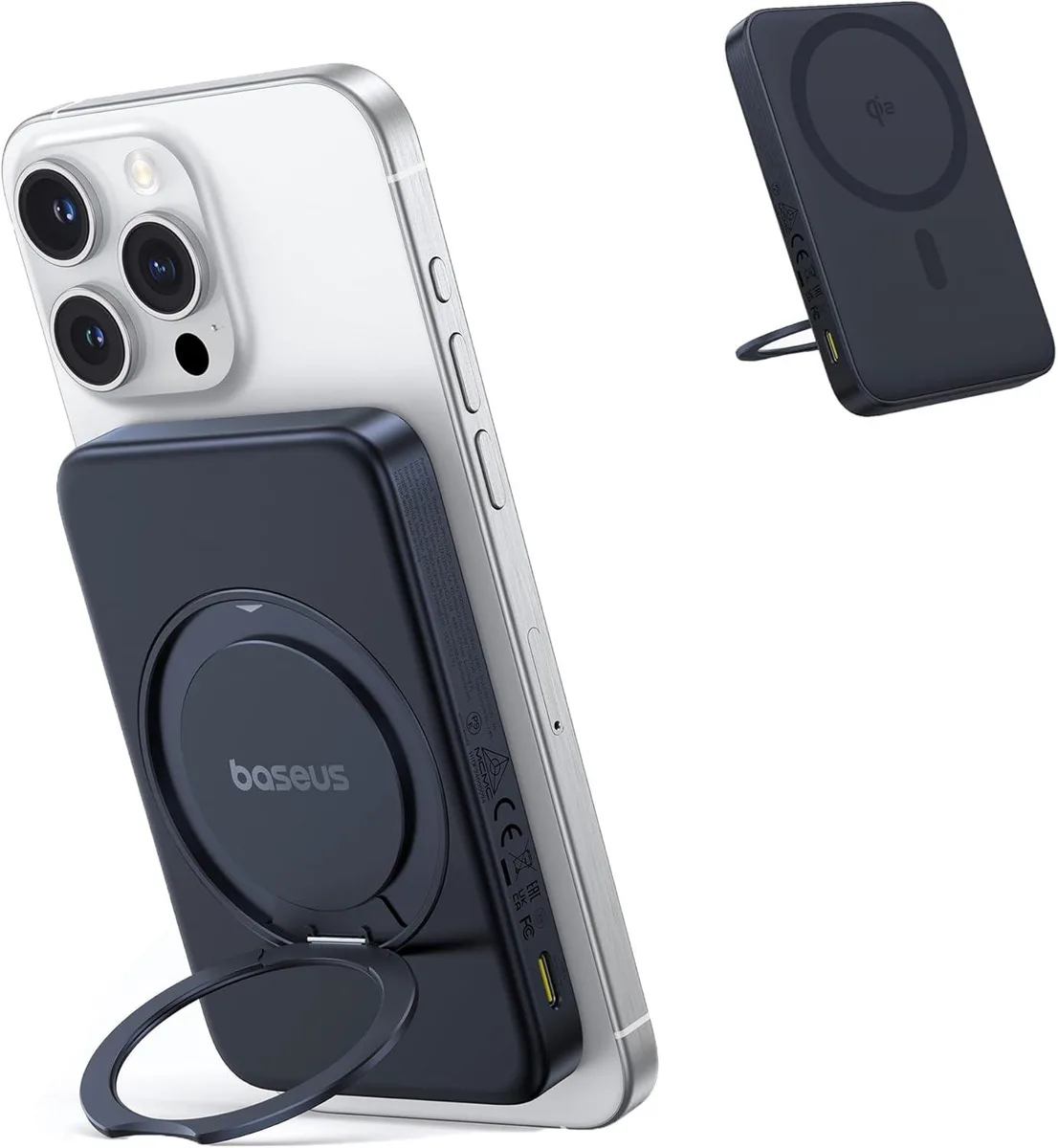 WOOJONG WOOJONG PicoGo Magnetic Power Bank Qi2 5000mAh 15W Stand — product photo