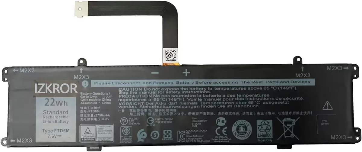 NShi NShi FTD6M 22Wh 2750mAh 7.6V laptop battery for Dell Latitude 7285 2-in-1 — product photo