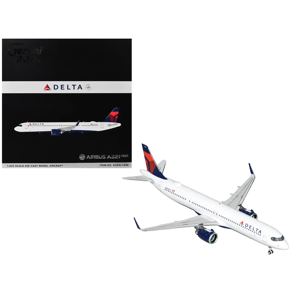 GeminiJets GeminiJets Airbus A321neo Delta Air Lines N502DX 1/200 Diecast Hobby Collectible — product photo