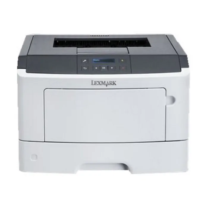 White rectangular Lexmark MS321dn laser printer with front paper tray and control panel