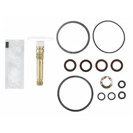 Small brass faucet cartridge kit with metal stems and seals