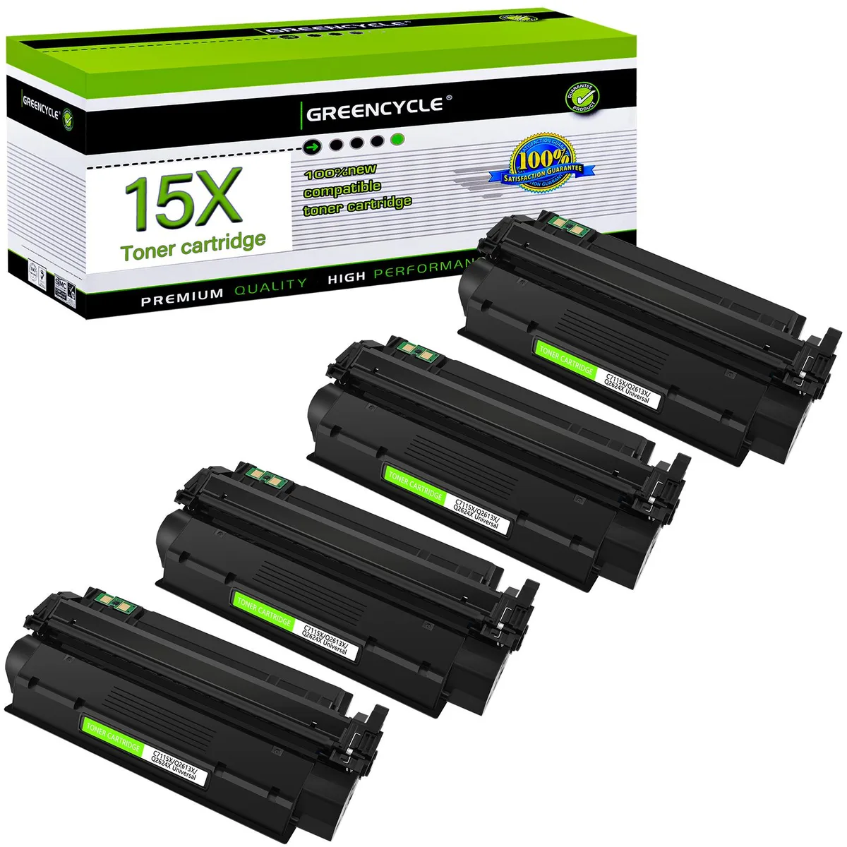 GREENCYCLE GREENCYCLE C7115X toner cartridge 4 pack black 4000 pages — product photo