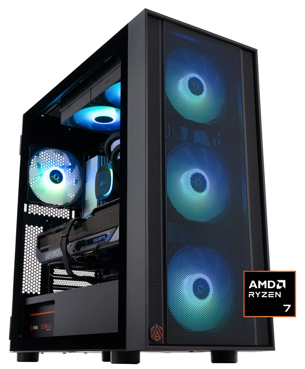 ABS ABS ER9800X3D5070TI4 gaming PC Ryzen 7 9800X3D RTX 5070 Ti 32GB 2TB — product photo