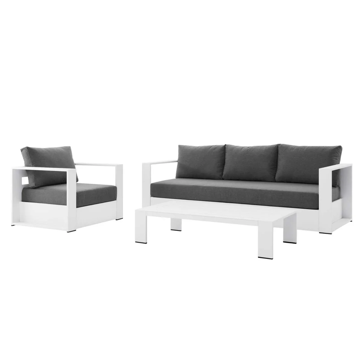 Modway Furniture Modway Furniture Tahoe Powder-Coated Aluminum 3-Piece Patio Set — product photo