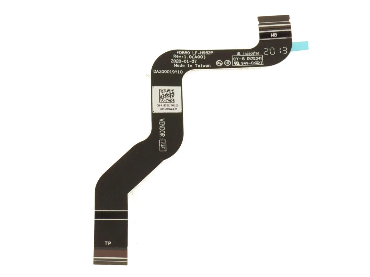 Flat orange ribbon cable with connectors for Dell Latitude 9510 touchpad
