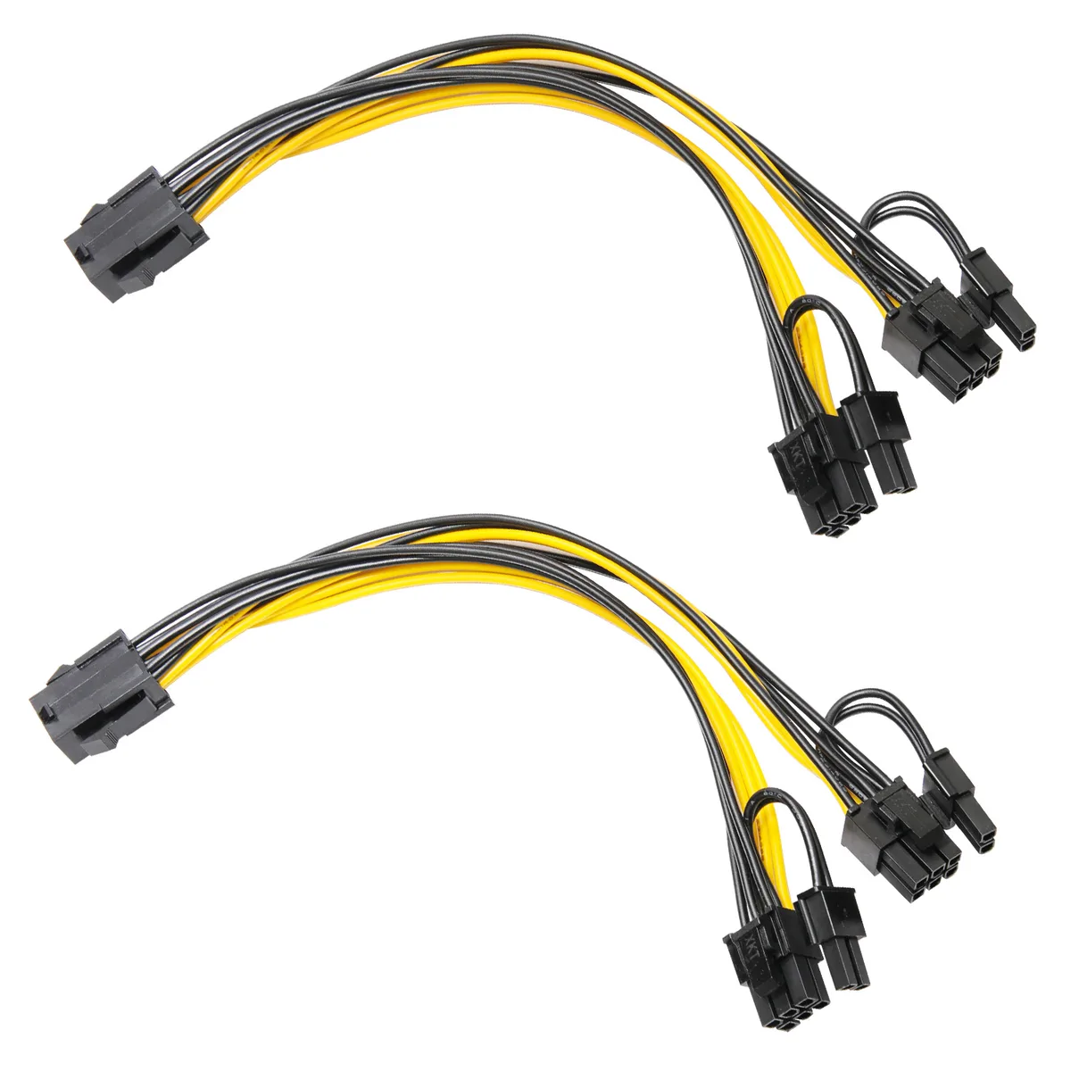 segotep segotep 1007 6 Pin to Dual 8 Pin (6+2) PCIe Power Cable 8.86 in 2-Pack — product photo