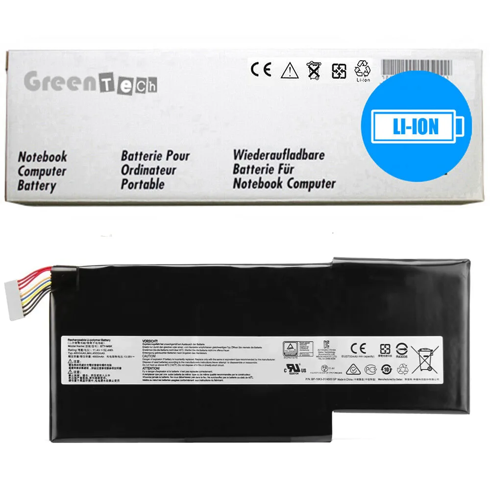 NShi NShi BTY-M6K 11.4V 52.4WHR 4500mAh 3-cell laptop battery — product photo