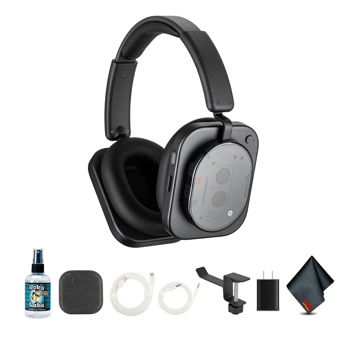 Nothing Nothing Headphone (1) Black Hybrid ANC Bundle headphone — product photo
