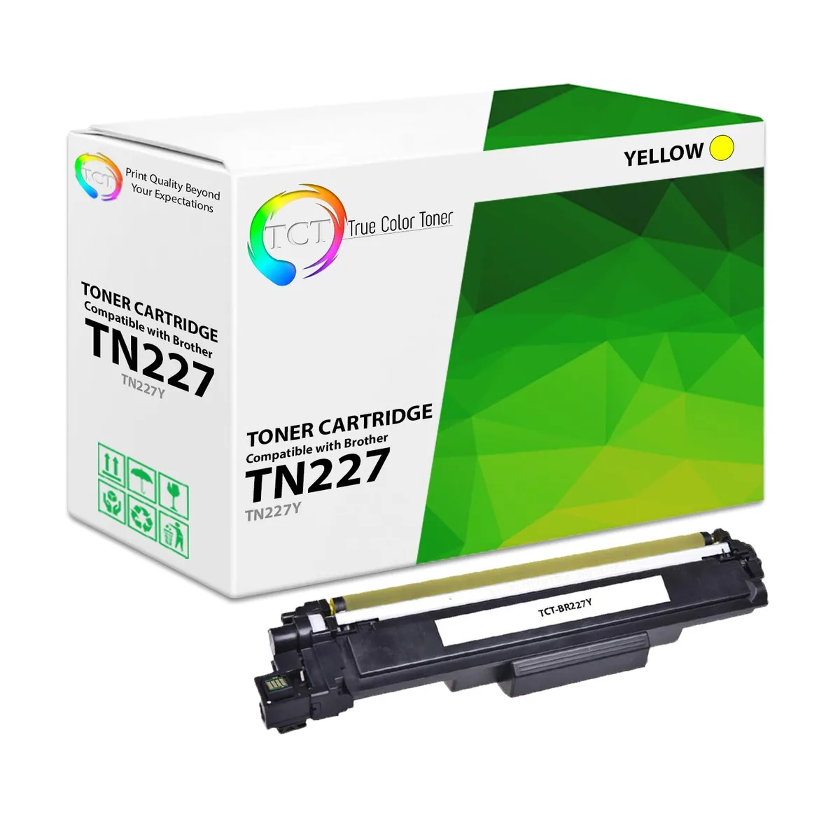 True Color Toner True Color Toner TCT-TN227-Y Yellow High Yield Toner Cartridge 2300 Pages — product photo