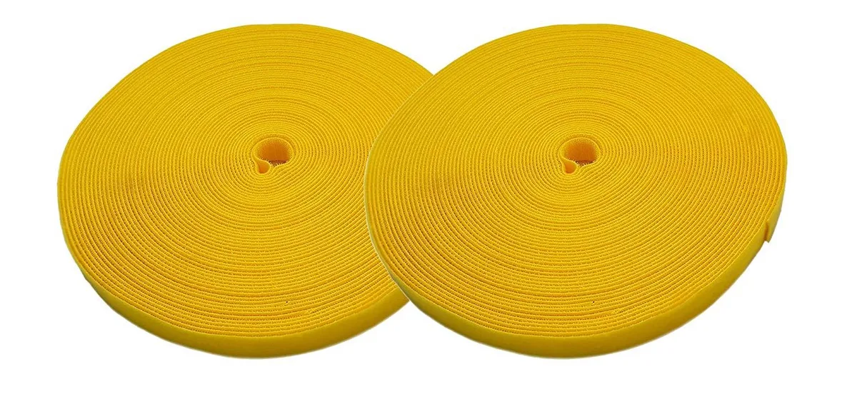 iMBAPrice iMBAPrice Yellow Cable Fastening Tape 0.75" 75ft 2-Pack — product photo