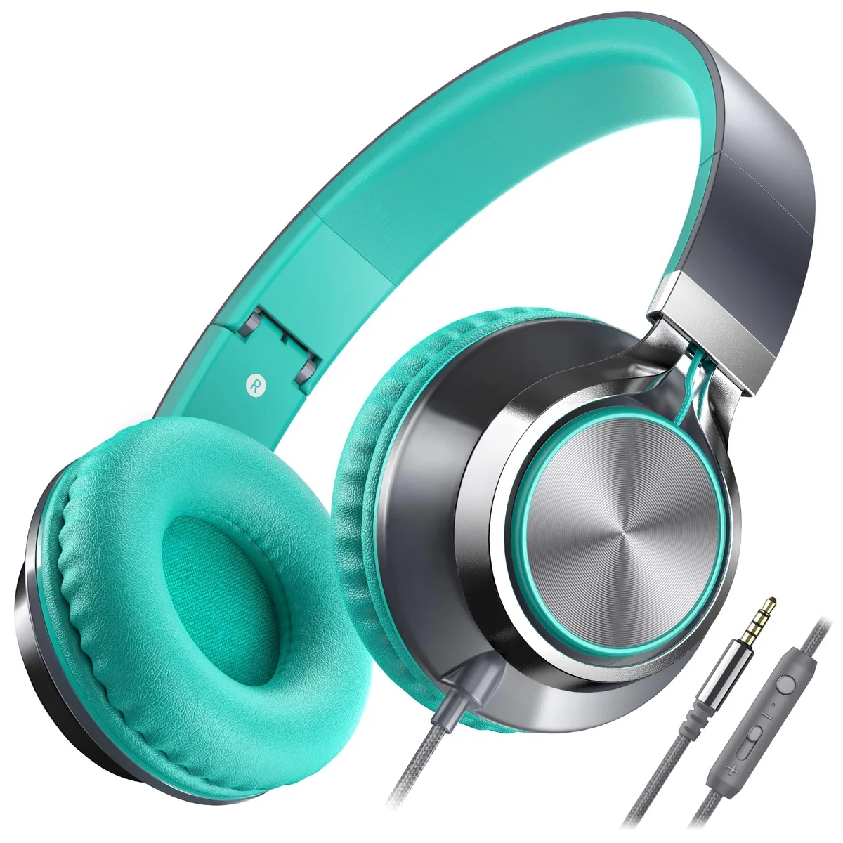  AILIHEN C8-GM wired on-ear headphones turquoise 3.5mm — product photo