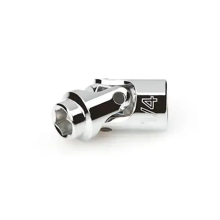 TEKTON 1/4 inch universal joint socket, polished chrome finish