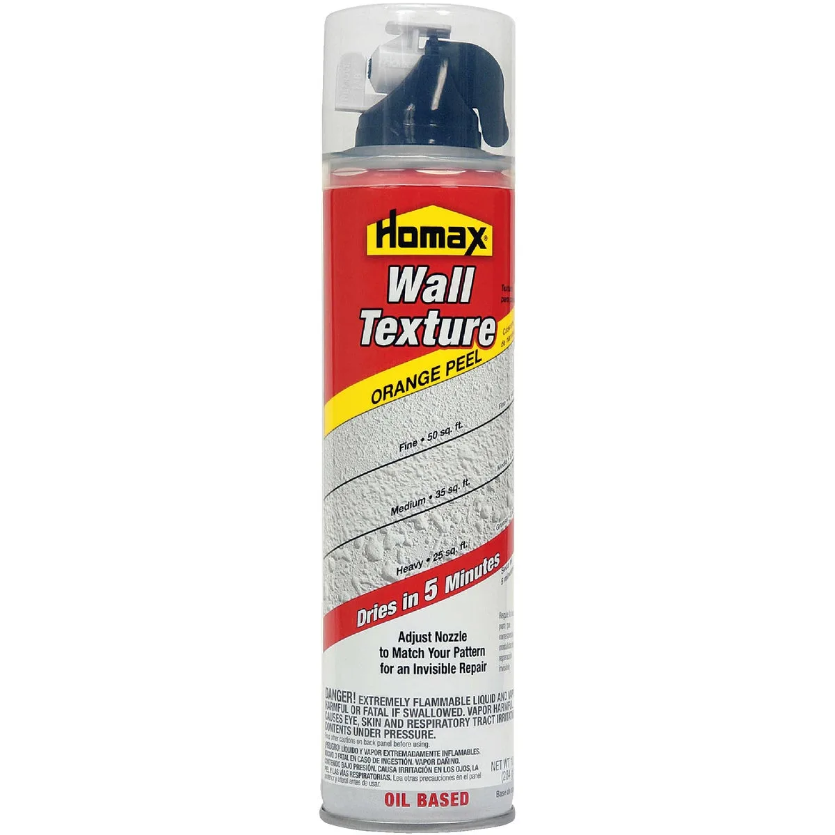 White 10 oz aerosol can for orange peel wall texture