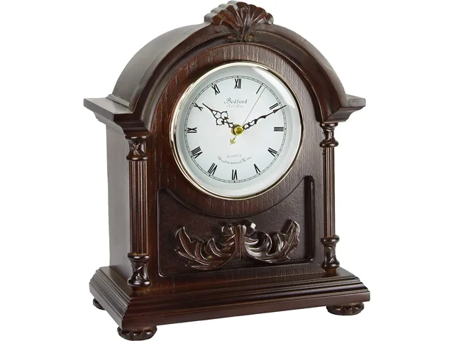 Bedford Clock Collection Bedford Clock Collection BED183 Mantel Clock Dark Brown — product photo