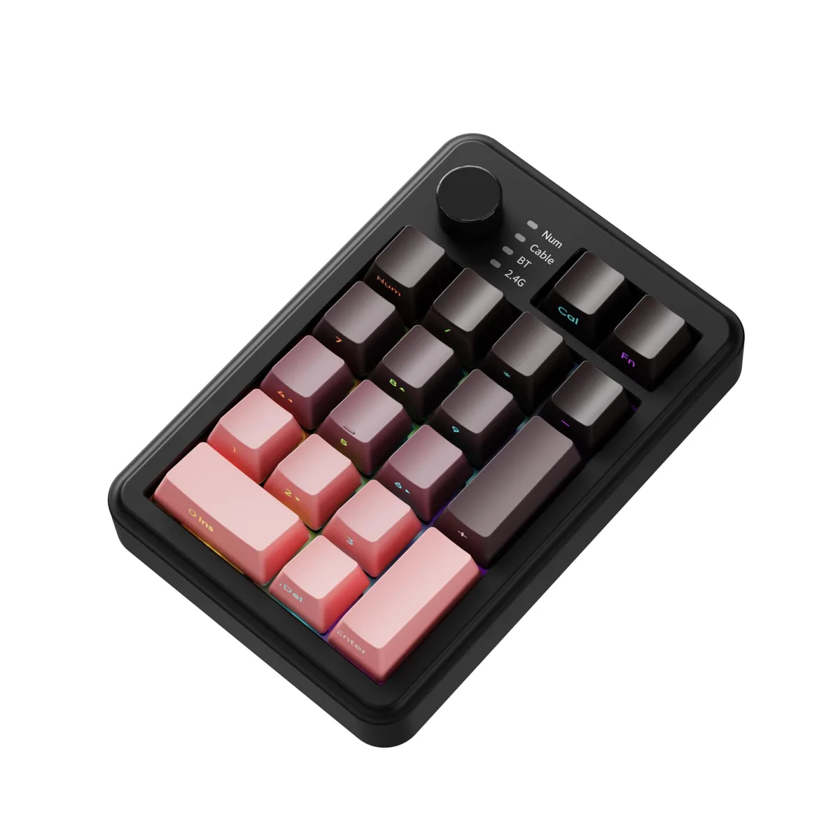  SEUNKWANG NK20 Wireless Mechanical Numpad Black Berry Pink — product photo