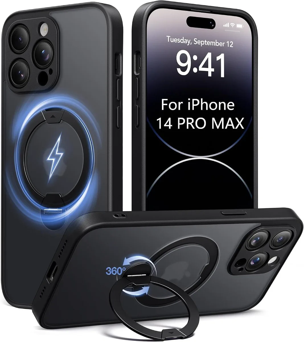 Transcend Transcend iPhone 14 Pro Max Case Magnetic Stand 360° N52 120° Black — product photo