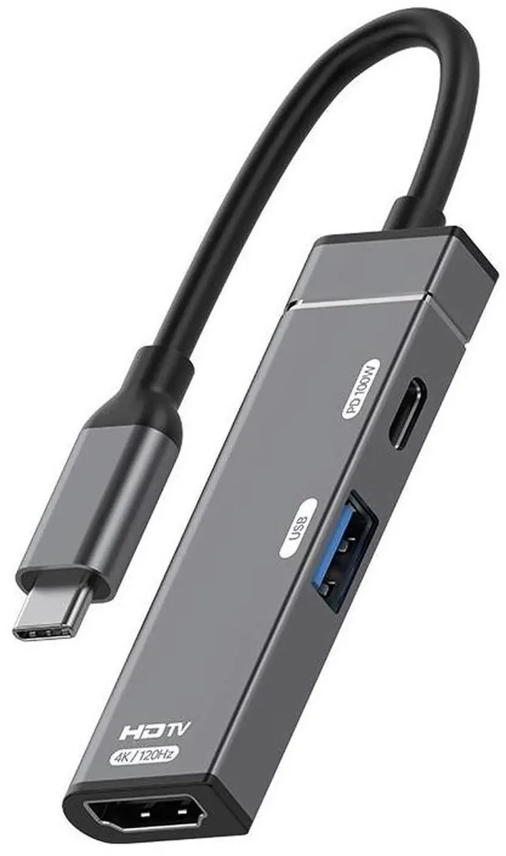 SMUGDESK SMUGDESK 3-in-1 USB-C to HDMI Adapter 4K@120Hz 100W PD USB 3.0 — product photo