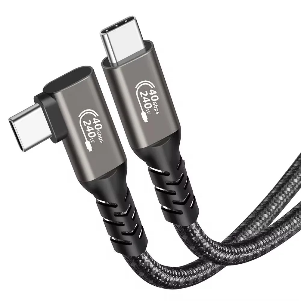 HANNORD HANNORD Right Angle USB C to USB C Cable 40Gbps 240W 8K@60Hz 3.3 ft — product photo