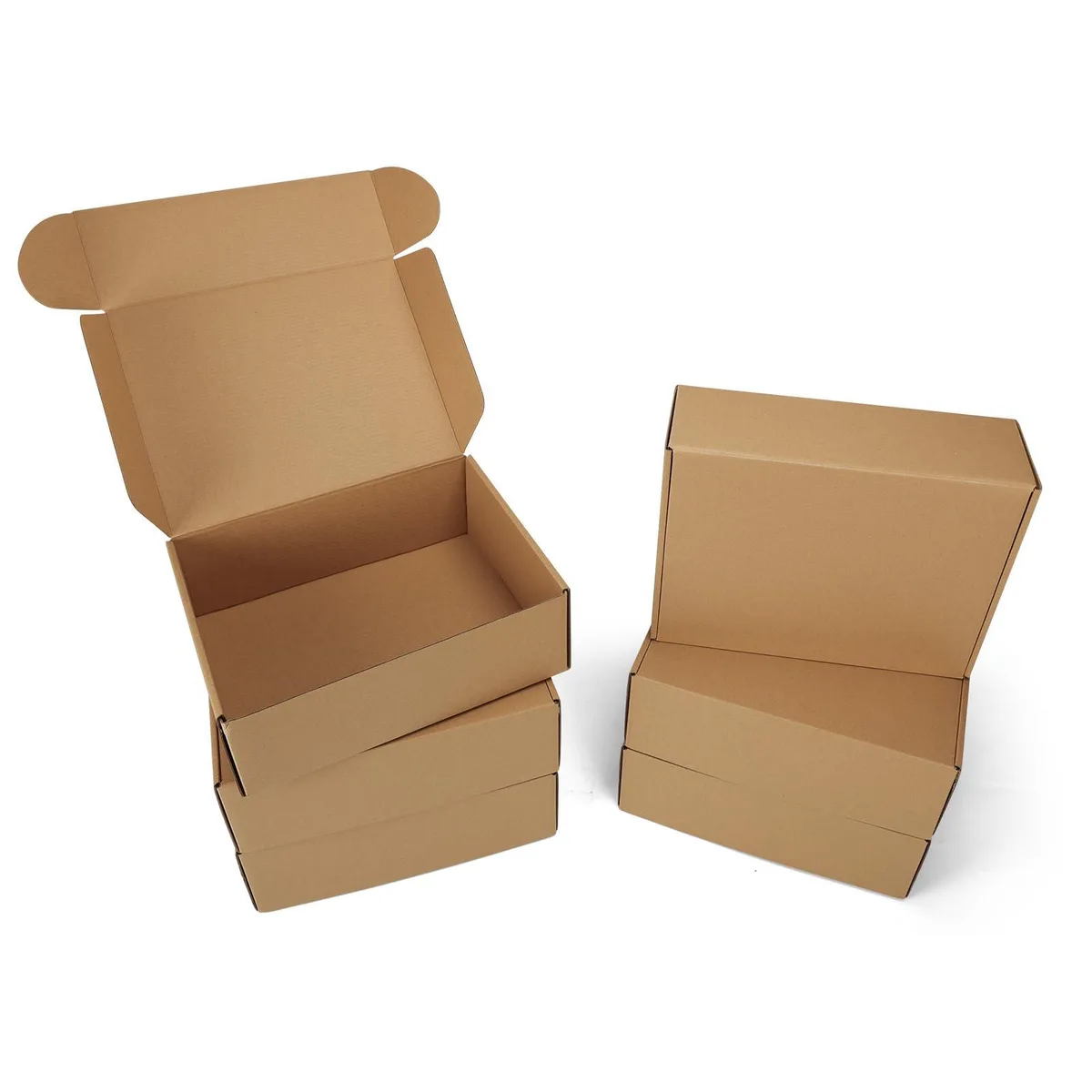 PHAREGE TAFJ2401041-C 12x9x4 inch Brown Cardboard Shipping Boxes 6 Pack — product photo