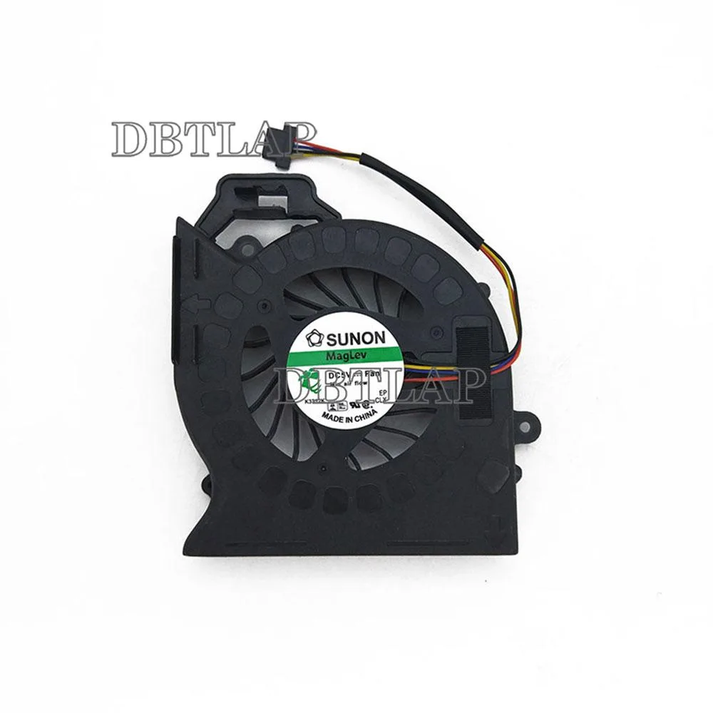 Small rectangular laptop CPU cooling fan with black plastic housing and visible blades