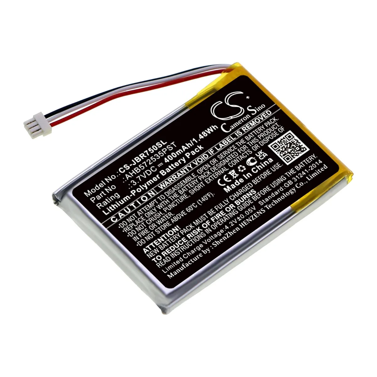 Cameron &amp; Co Cameron &amp; Co DS-CS-JBR750SL 400mAh 3.7V Li-Polymer battery for Jabra Evolve 75 — product photo