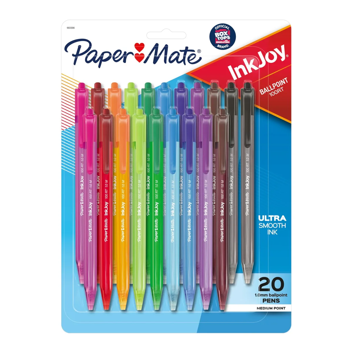  Paper Mate InkJoy 1136 Retractable Ballpoint Pens, 1.0mm, 20 Count, Assorted — product photo
