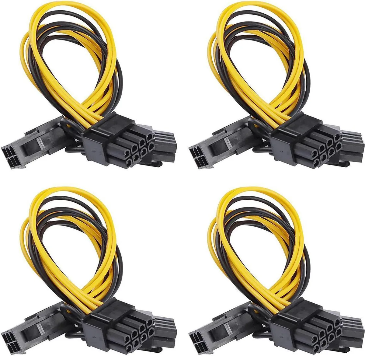 Vszerda Vszerda 6 Pin PCIe to Dual 8 Pin Splitter Cable 4 Pack — product photo