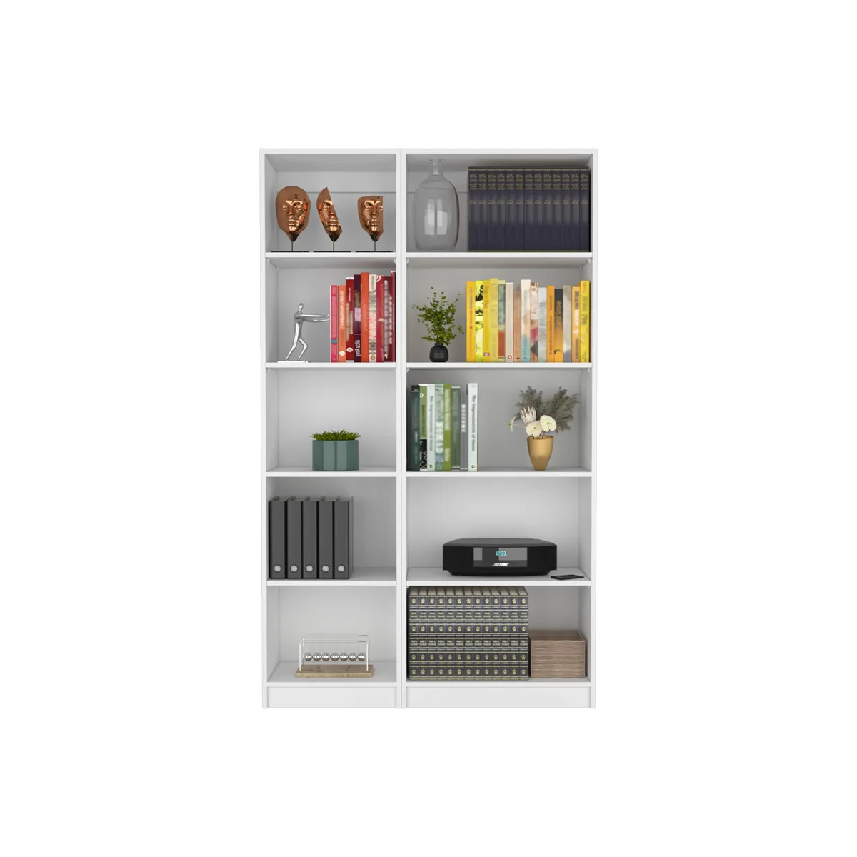 tuphen tuphen Idalia 2 Piece Living Room Set with 2 Bookcases White — product photo