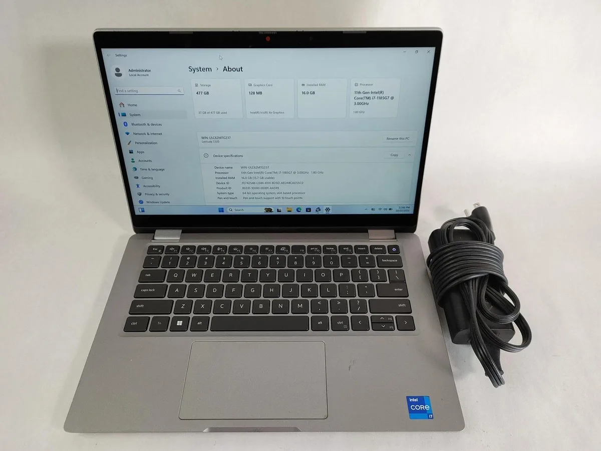 DELL DELL Latitude 5320 13.3" Touch Core i7-1185G7 3.00 GHz 16 GB 512 GB NVMe Grade B — product photo