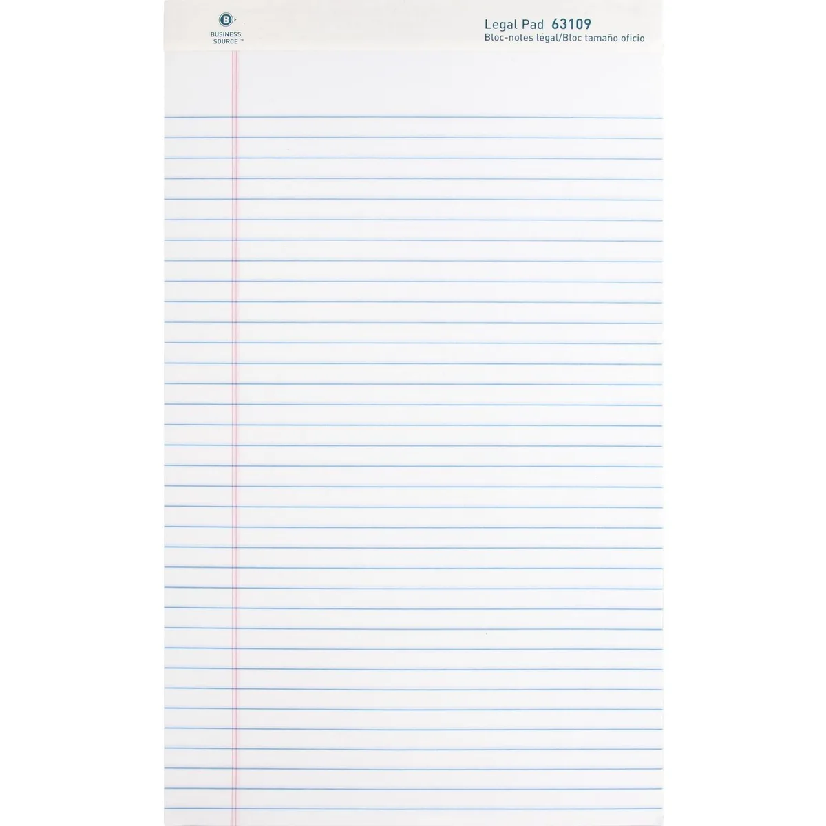 Business Source Business Source 63109 Legal Ruled Pad 8-1/2x14 50 Sht 12 Pack — product photo