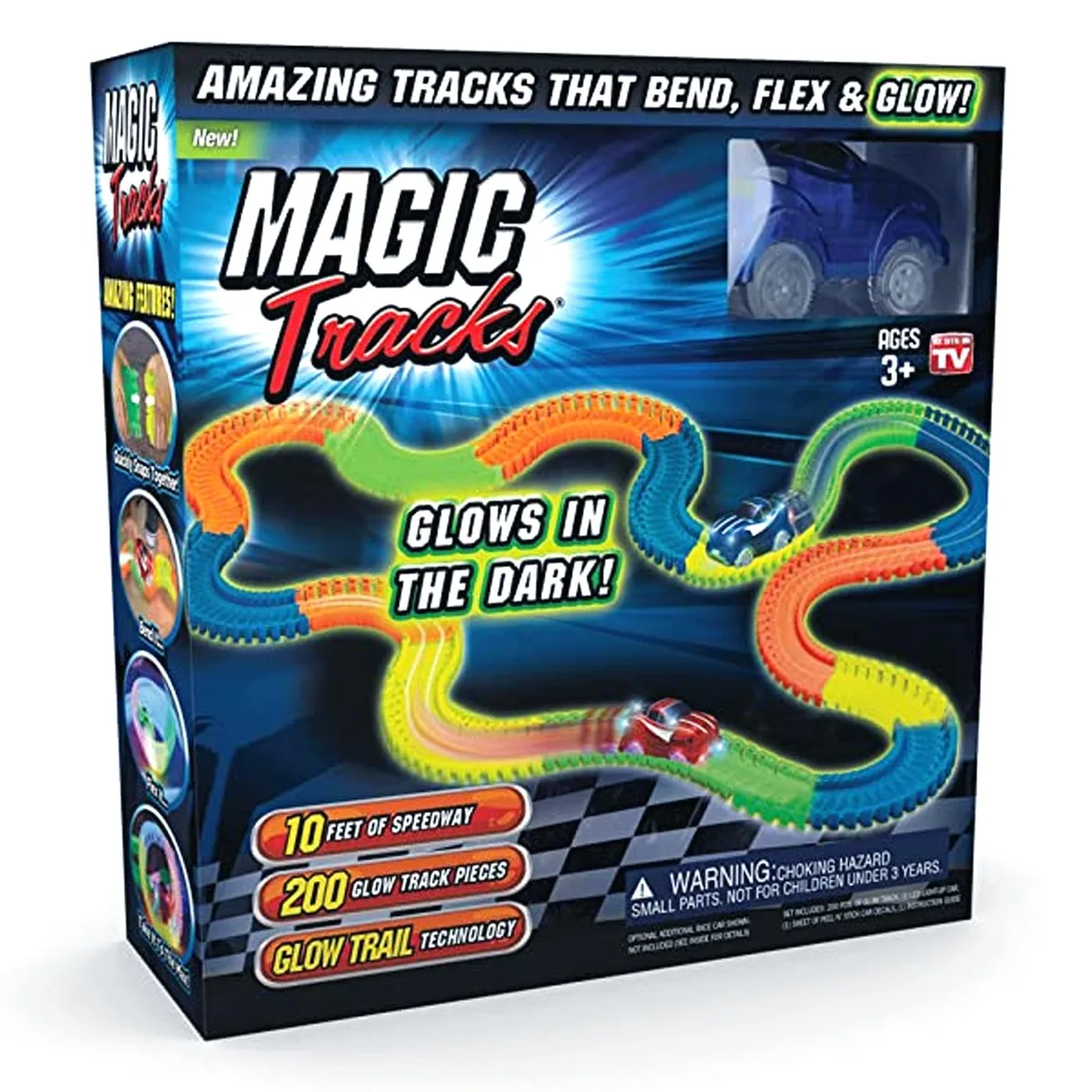 Ontel Ontel MTDXKIT-MO1 Magic Tracks Deluxe Kit toy 2 cars 21 ft track 68 pieces — product photo