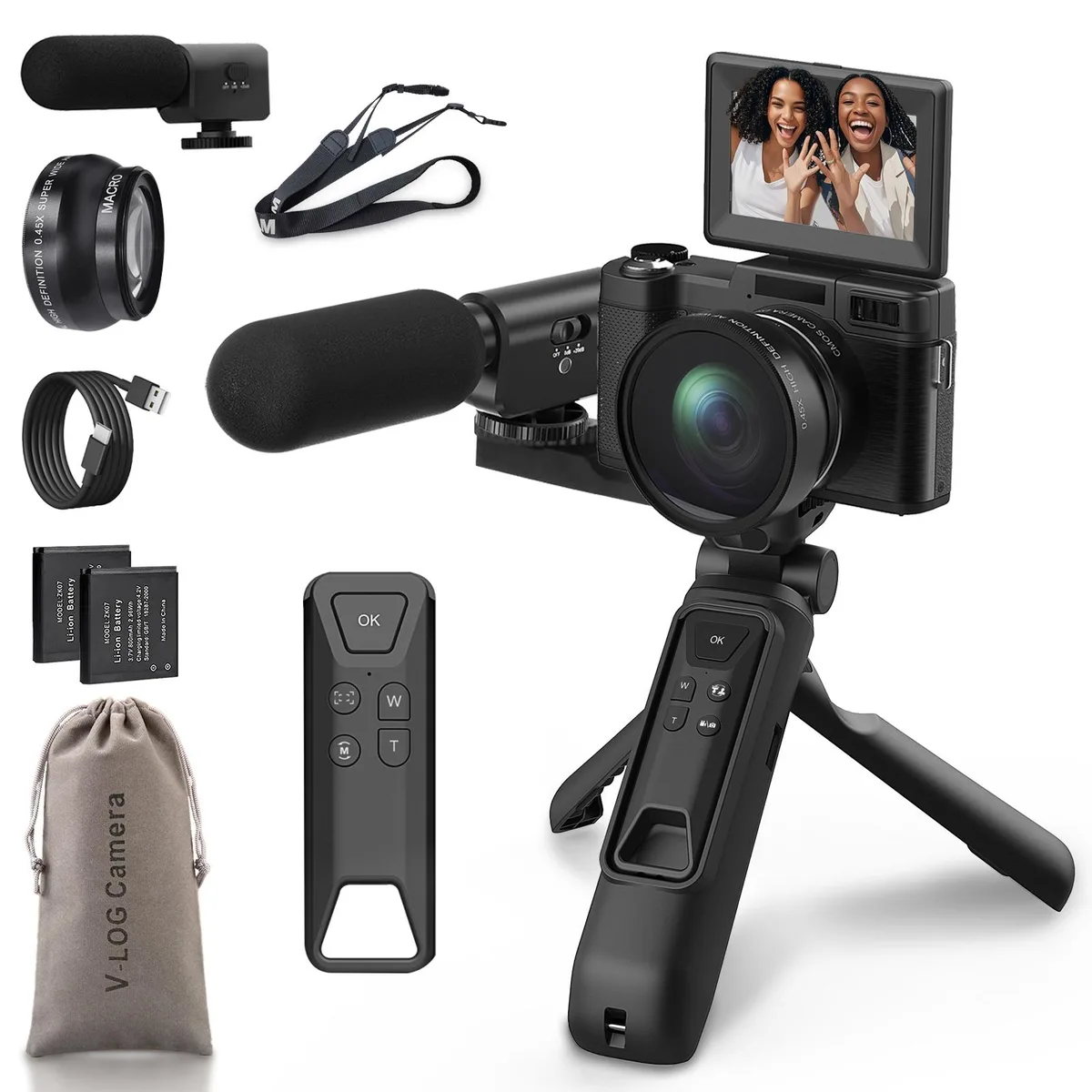 novzzovaz novzzovaz Point &amp; Shoot Camera 64MP 5K 4K 16X 180° 3.0 — product photo