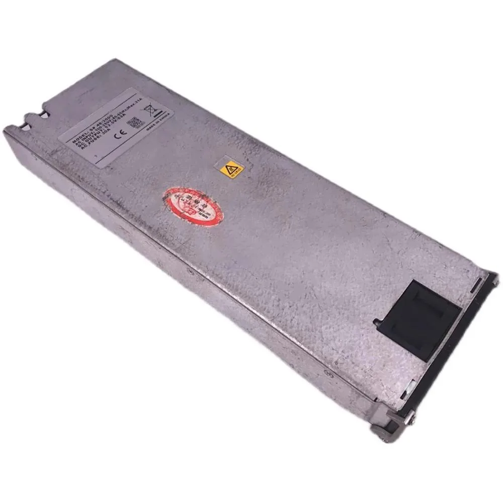 Rectangular ATX power supply module with metal casing and ventilation slots