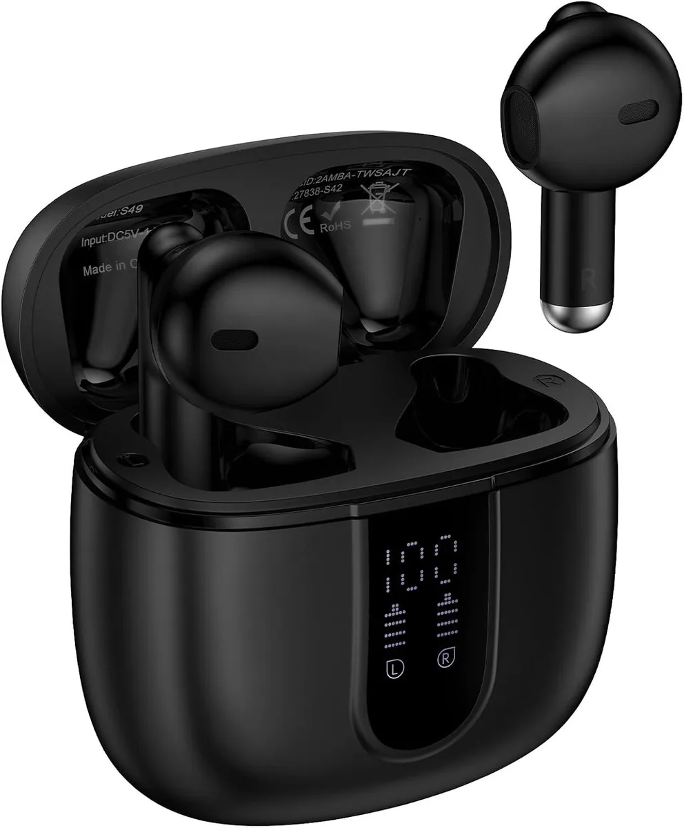 MAONO MAONO Wireless Earbuds Bluetooth 5 13mm 40H LED Case — product photo