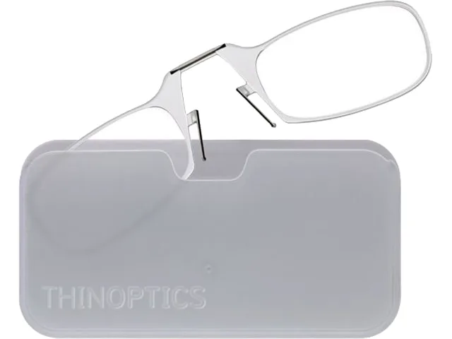 ThinOptics ThinOptics UPW1.5CLEARISR reading glass +1.50 with Universal Pod White — product photo