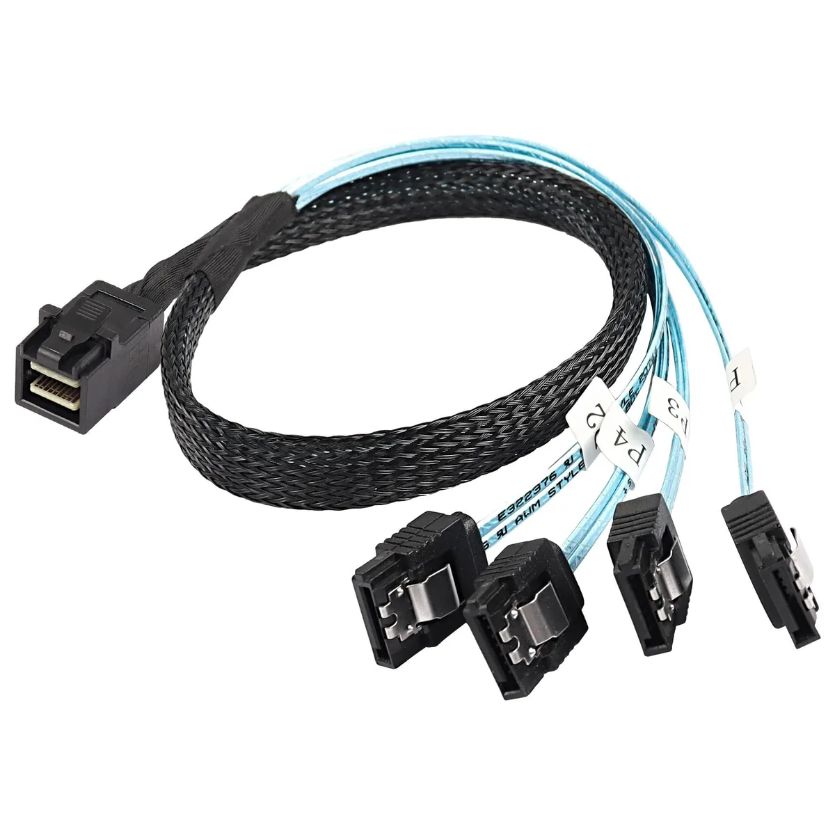 BUCIER BUCIER HD Mini SAS SFF-8643 to 4x SATA Cable 0.5M — product photo