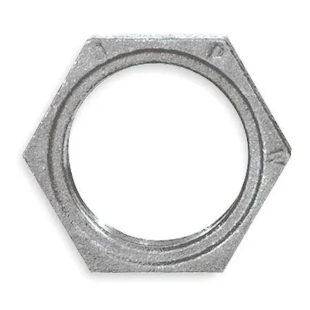 Galvanised malleable iron locknut, 3/4 inch NPT thread