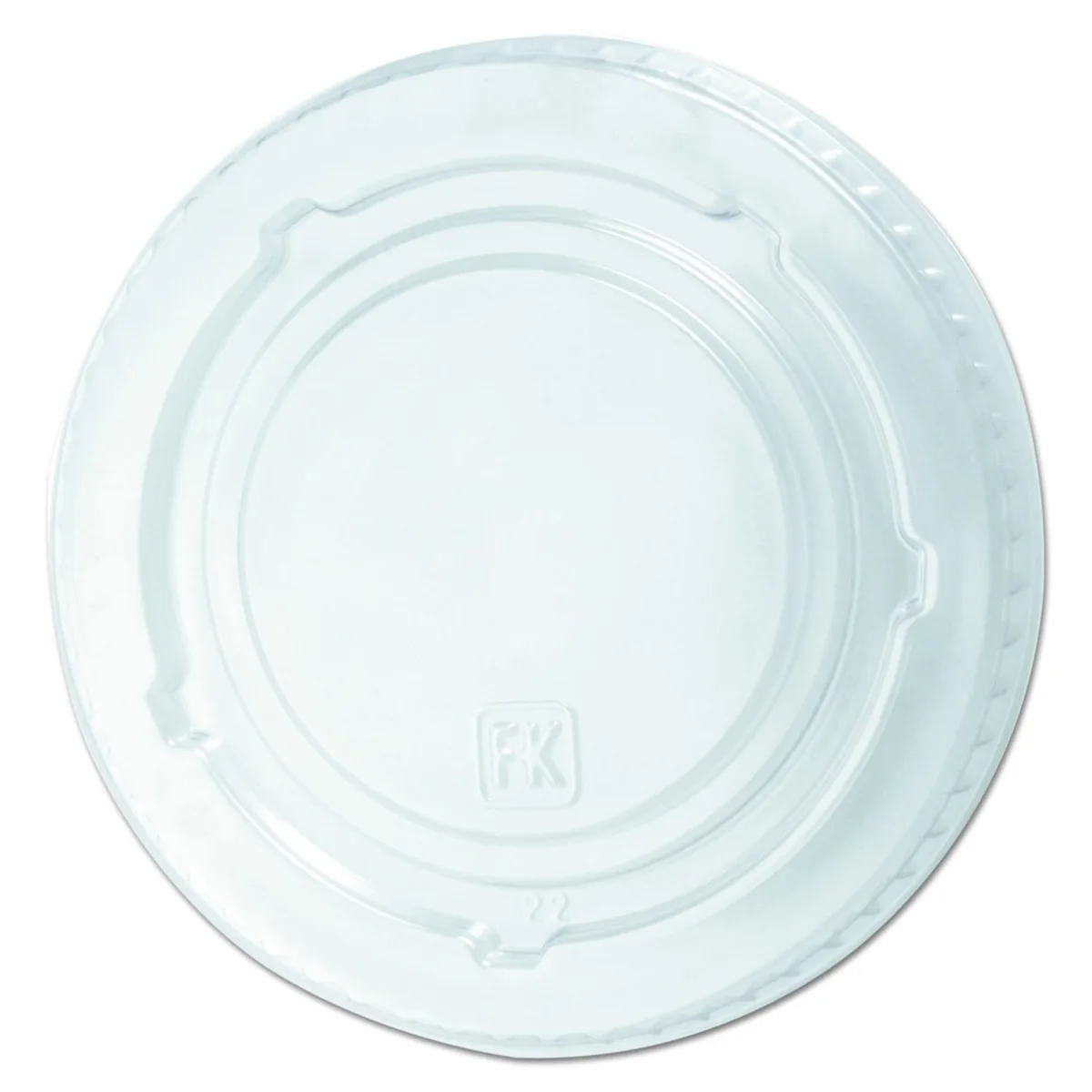 Fabri-Kal Fabri-Kal Flat Lid No Slot 12-20 oz Clear 1000 Carton — product photo