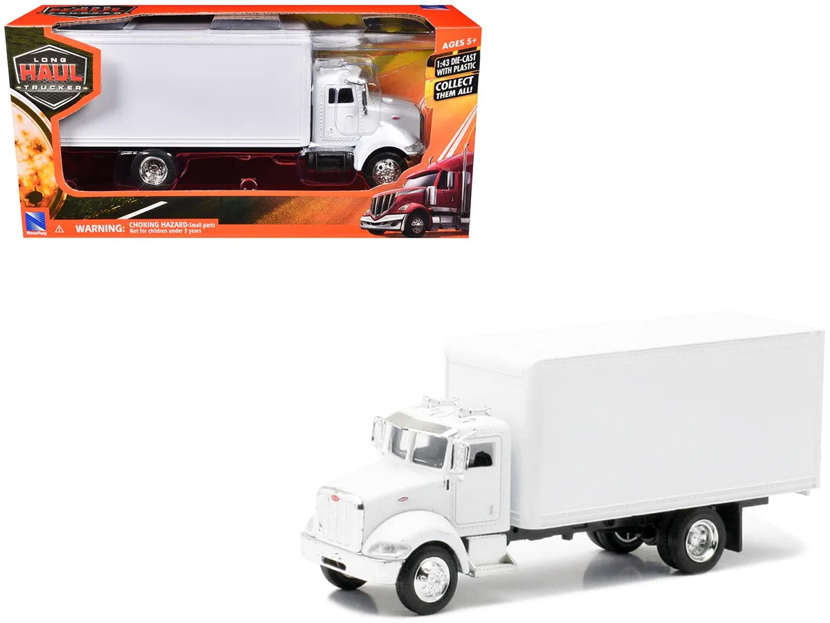 New Ray Toys New Ray Toys Peterbilt Utility 335 Box Truck White 1/43 Diecast Hobby Collectible — product photo