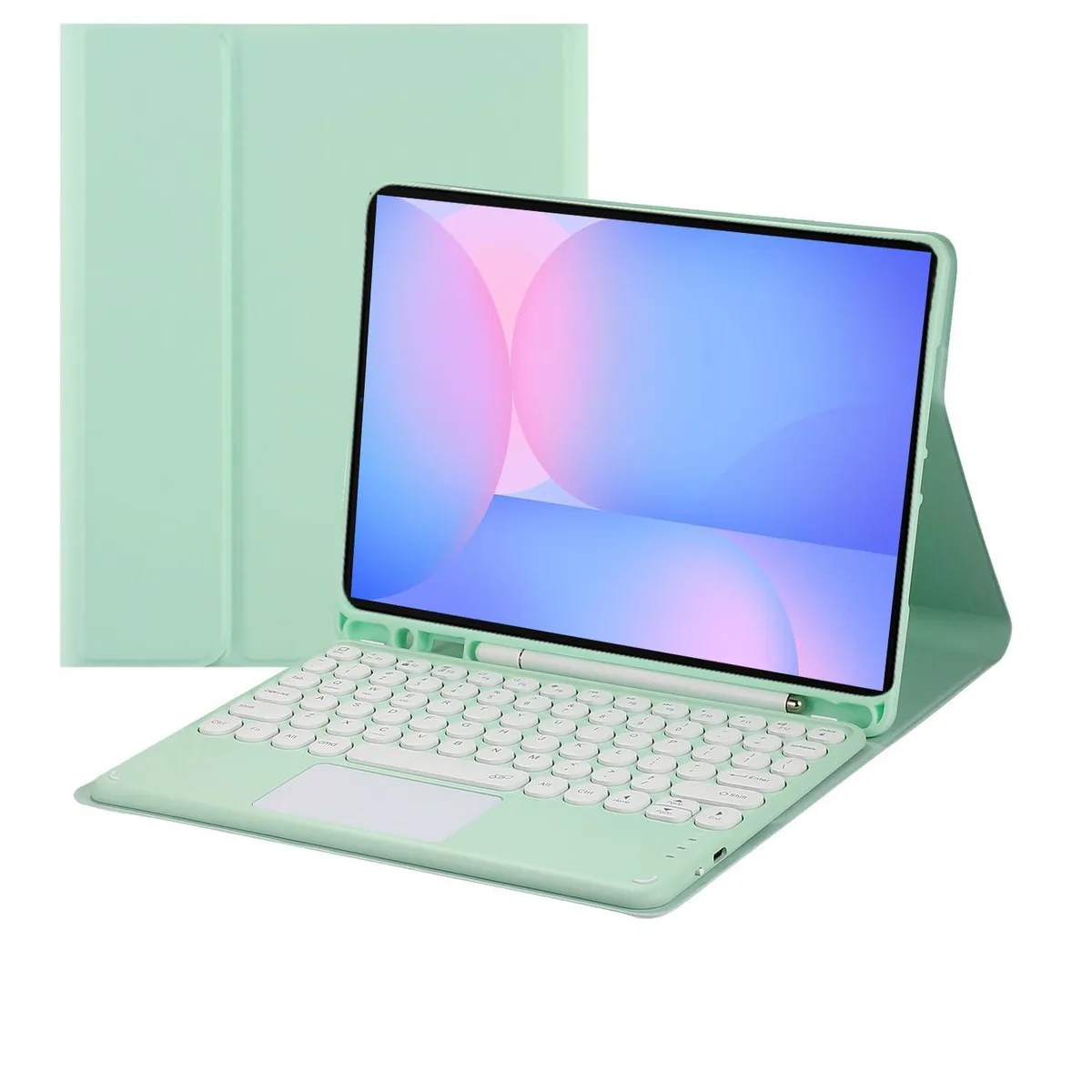 Timoom Timoom Green Bluetooth Keyboard Case with Touchpad for Galaxy Tab S10 FE/S9 FE 10.9"/S9 11 — product photo