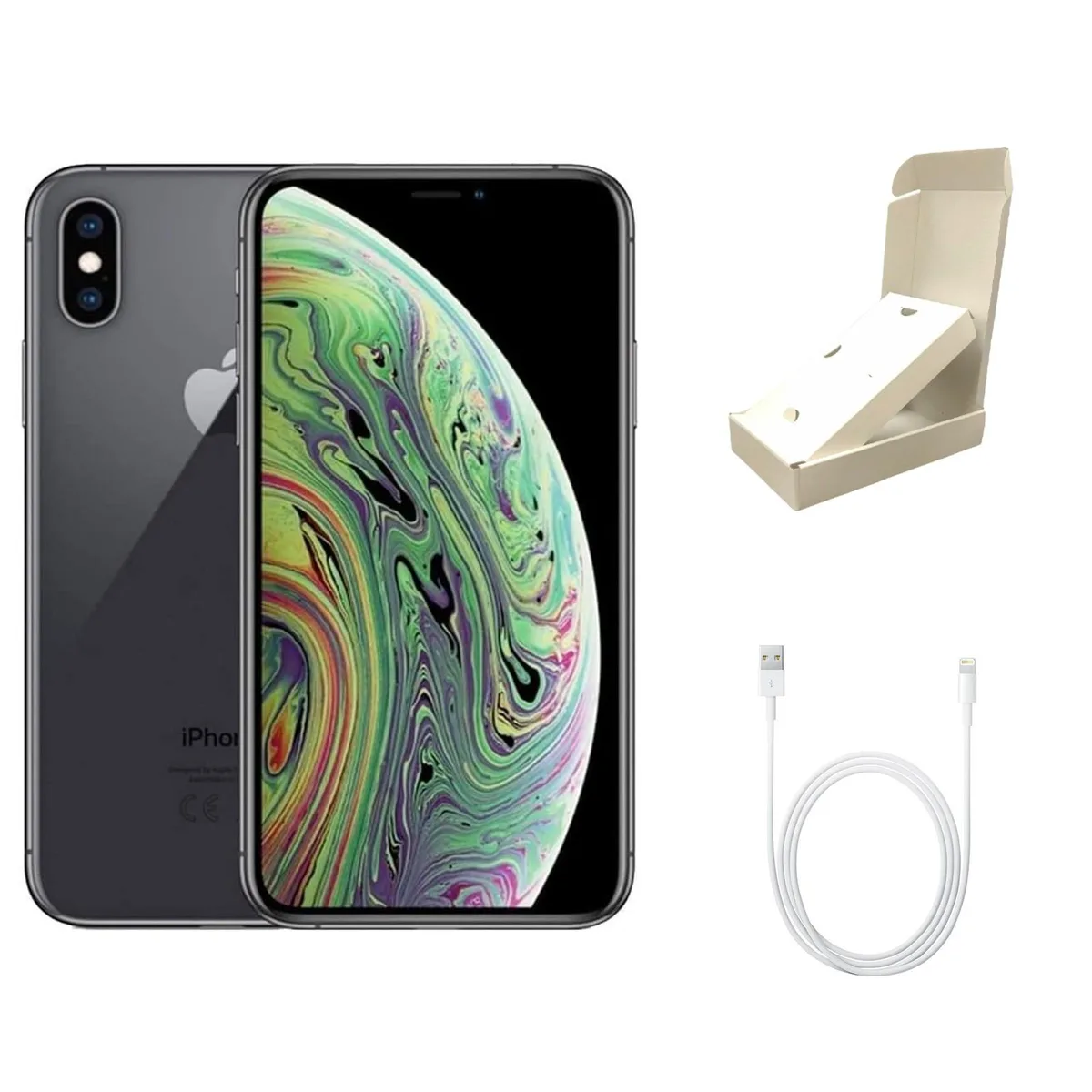 Apple Apple iPhone XS Max A1921 64GB Space Gray Grade A Gift Box cell phones - unlocked — product photo
