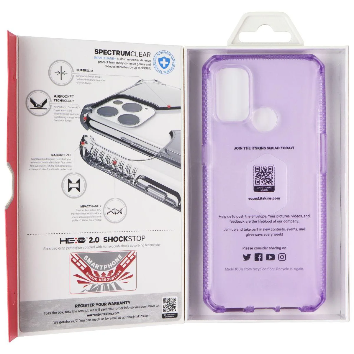 ITSKINS ITSKINS Spectrum Clear Case OPPO A53 53s Light Purple — product photo