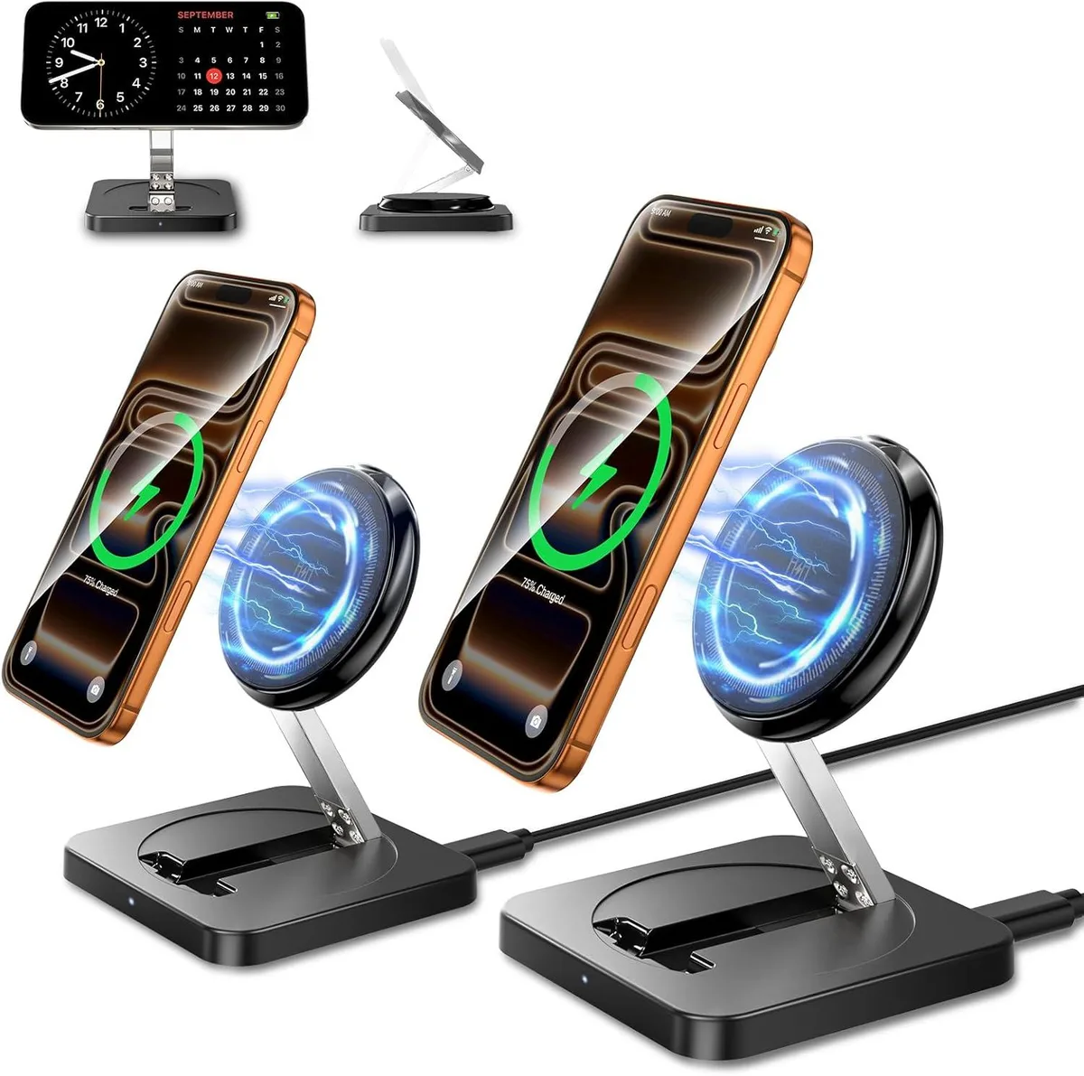 Luisport Luisport Magnetic Wireless Charger 2 Pack 15W Foldable Stand — product photo