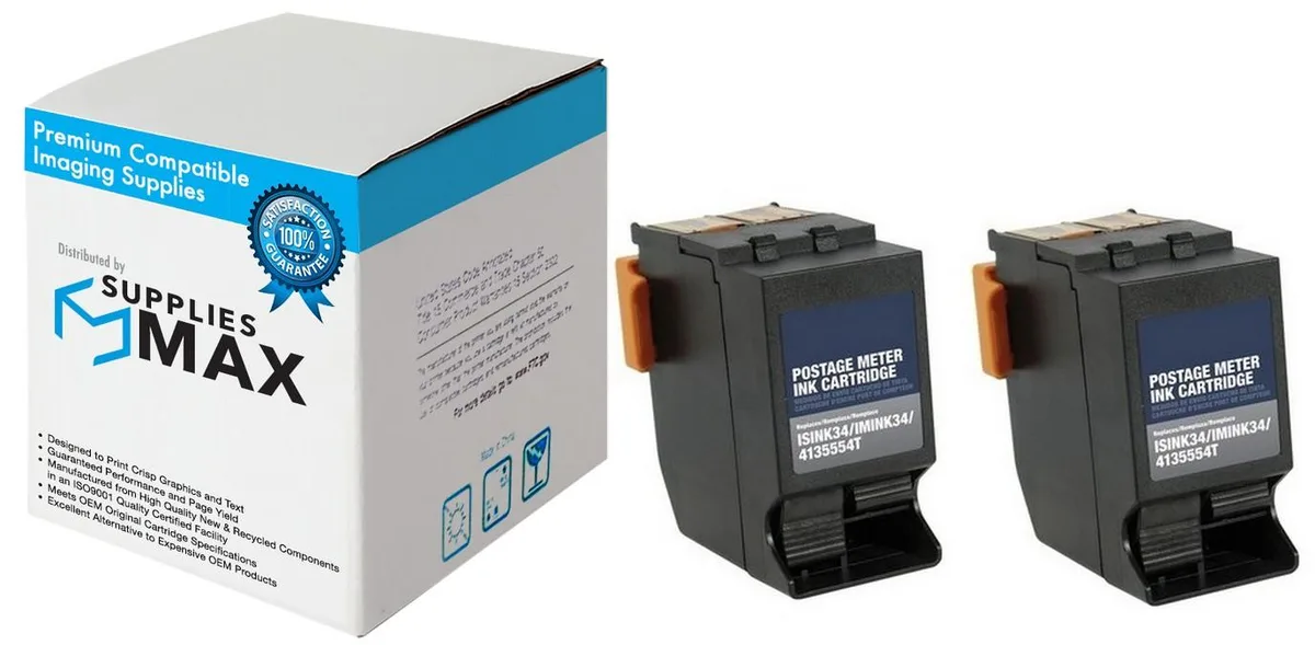SuppliesMax SuppliesMax NeoPost 4135554T_2PK Red Inkjet Cartridge 2 Pack 8500 Pages — product photo