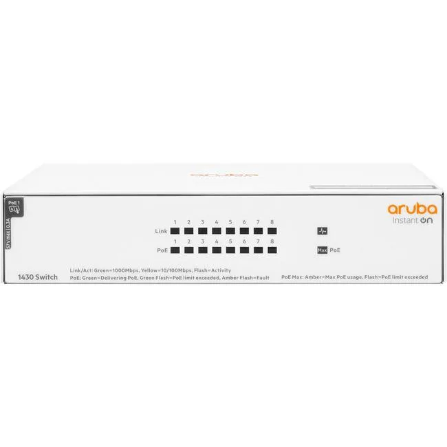 HP HP R8R46A#ABA Instant On 1430 8G Class4 PoE 64W network switch — product photo