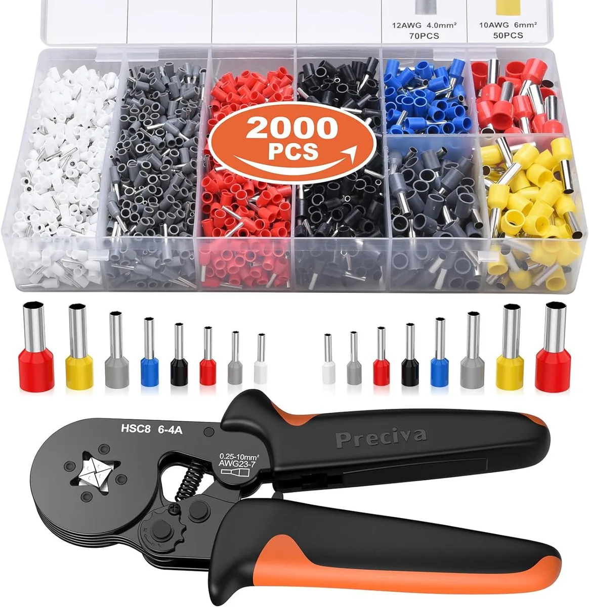 BFKK BFKK Ferrule Crimping Tool Kit 2000PCS AWG 23-7 — product photo